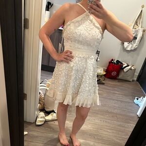 NWT floral embroidered mini dress